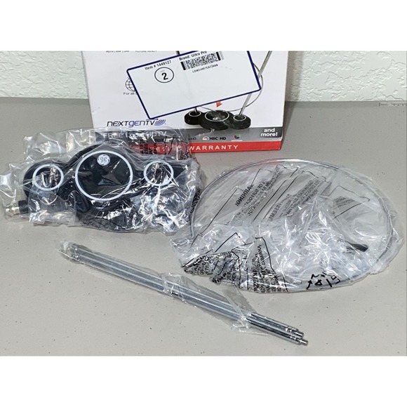 Indoor HD Antenna Jasco Free Local HDTV 1080p 4K Classic Rabbit Ears Style NEW - Picture 2 of 4